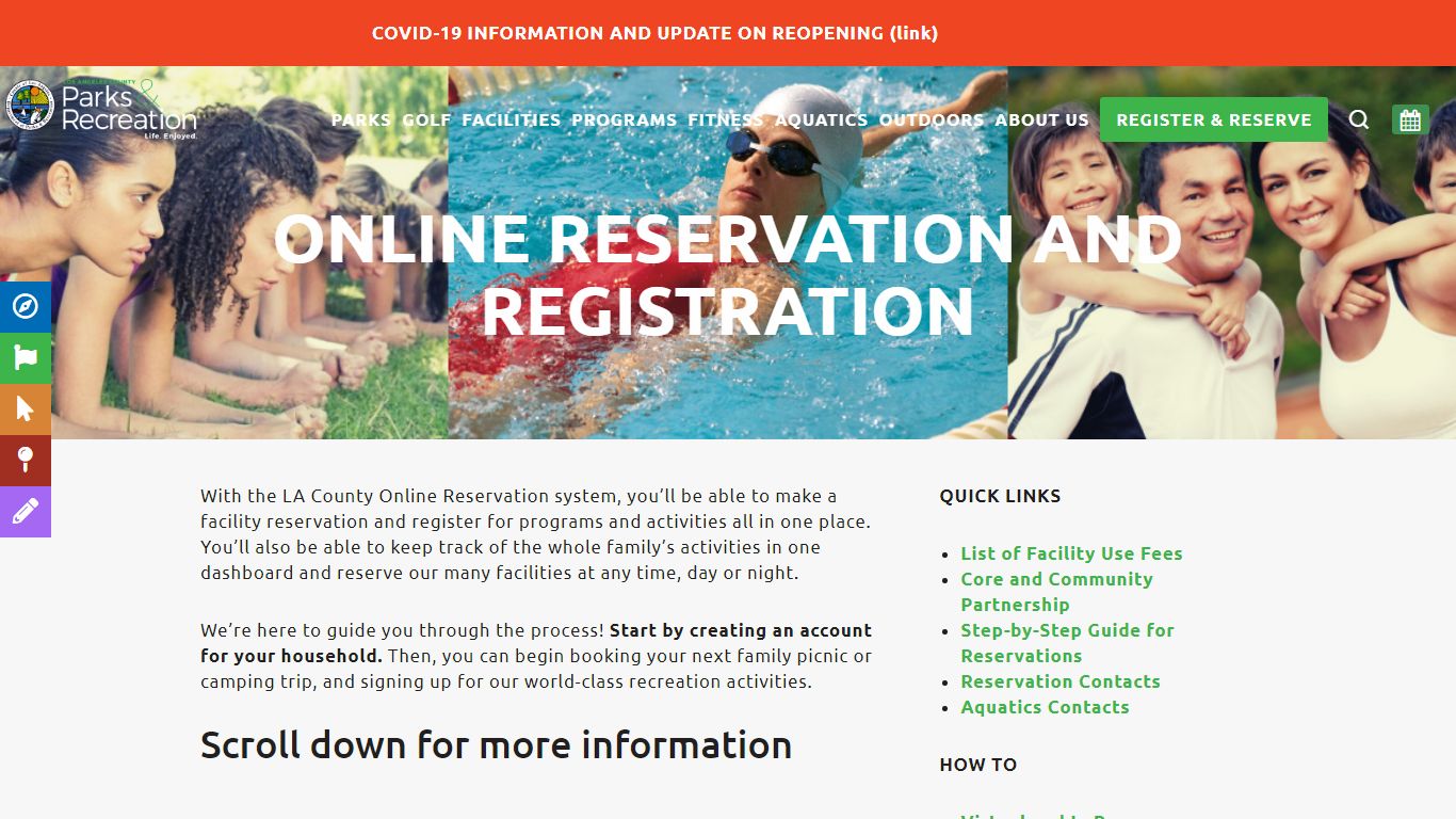 Online Reservation and Registration – Parks & Recreation